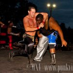 Ryan Slade/Zach Thompson/Jimmy Rockwell vs. Xavier Mustafa/Justin Reno